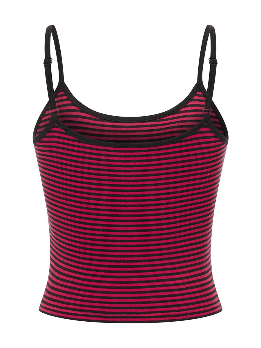 Striped Spaghetti Strap Tank Top