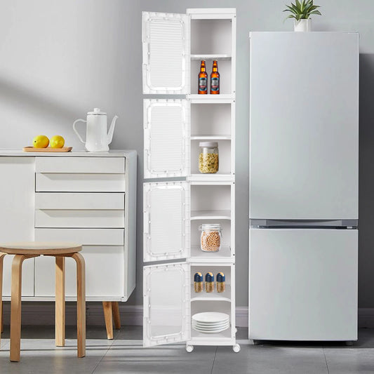 4-Tier Narrow Storage Cabinet