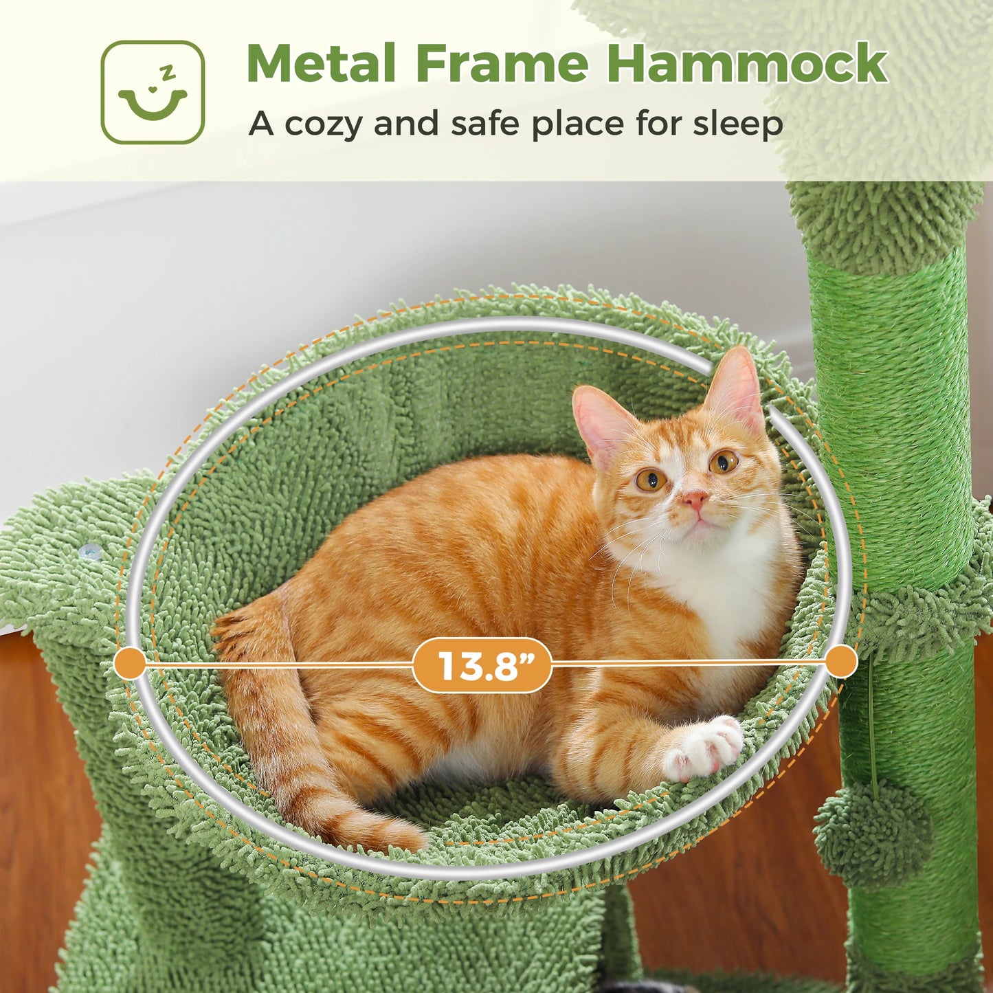 Cactus Cat Tree with Large Condo,