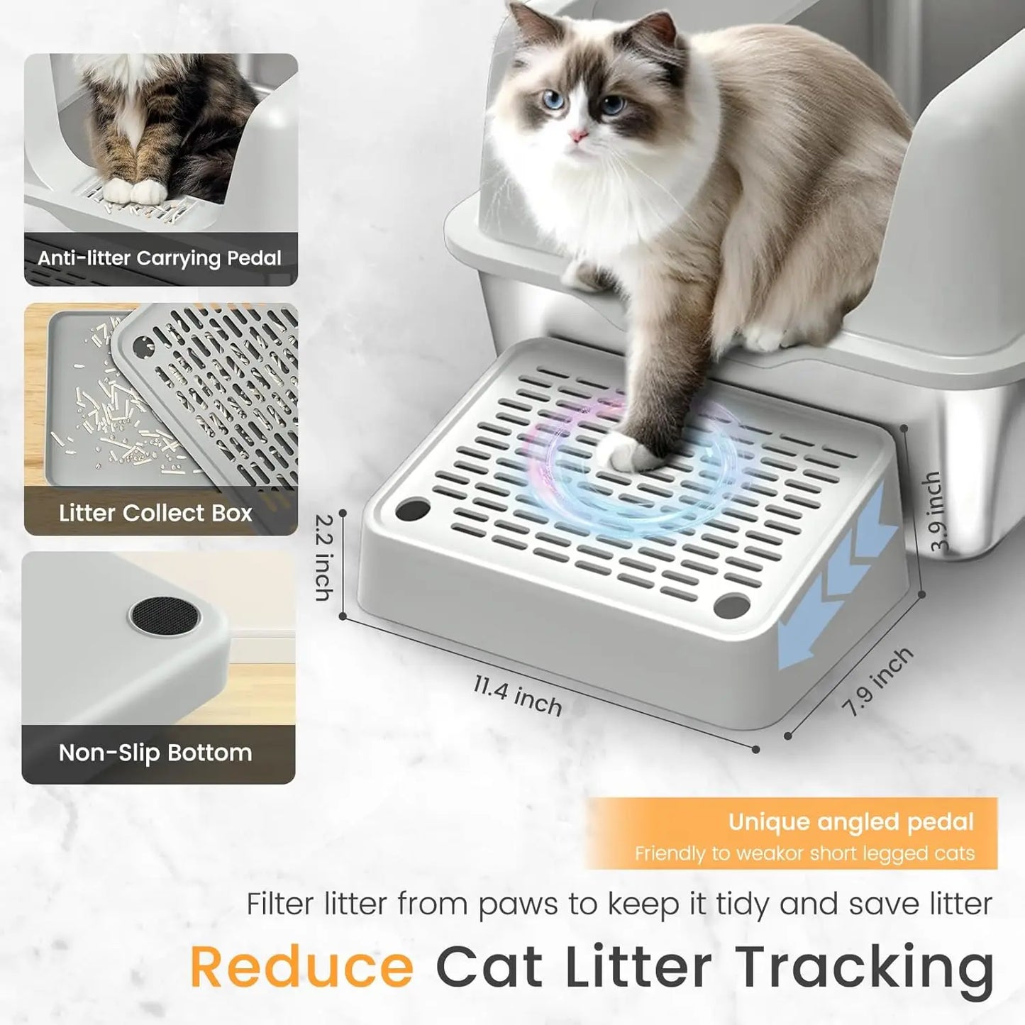 Stainless Steel Cat Litter Box,
