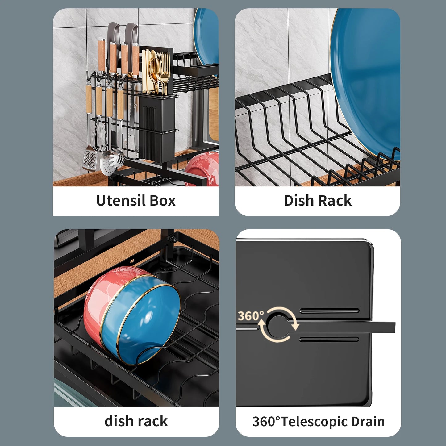 2 Tier Dish Drying Rack