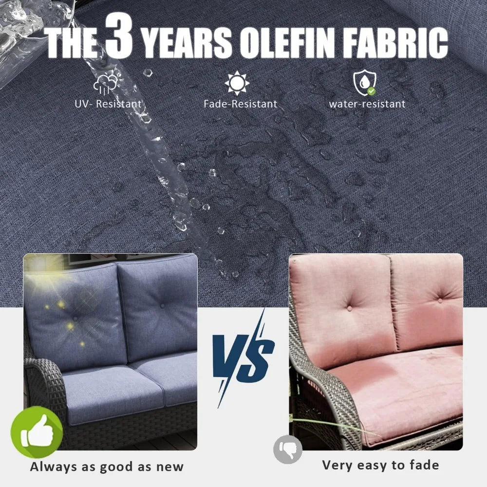 6 Pieces Outdoor Patio Furniture Set,