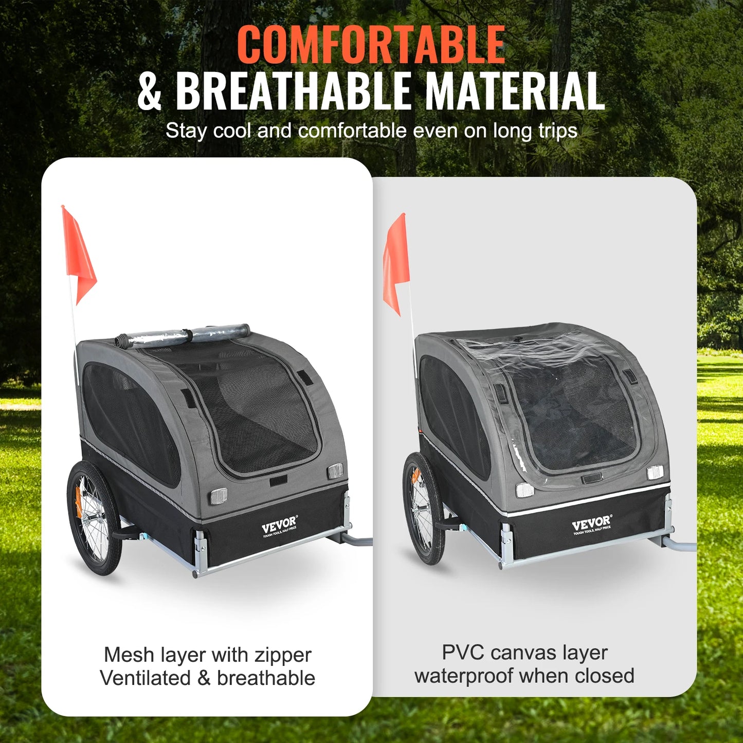 Pet Cart Bicycle Carrier with Wheels