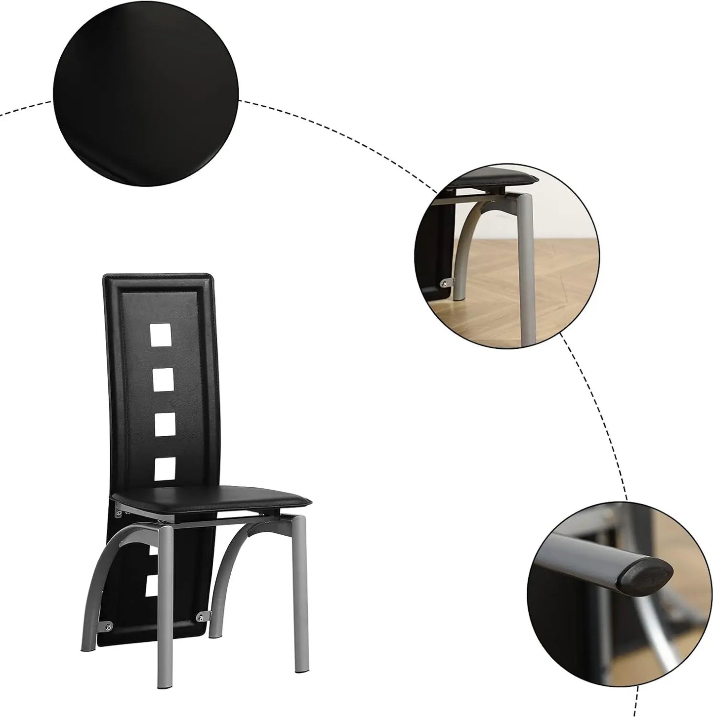 Modern Dining Table Set for 4 5-Piece Kitchen Table Set