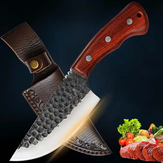 1 PC Stainless Steel Multipurpose Knife Professional Kitchen Knife Butcher Knife Meat Cleaver Handmade Forged Knife