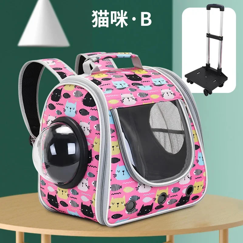 Cat Bag Handrail Shoulder Back
