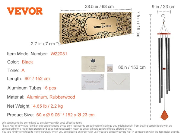 VEVOR Wind Chimes for Outside Garden