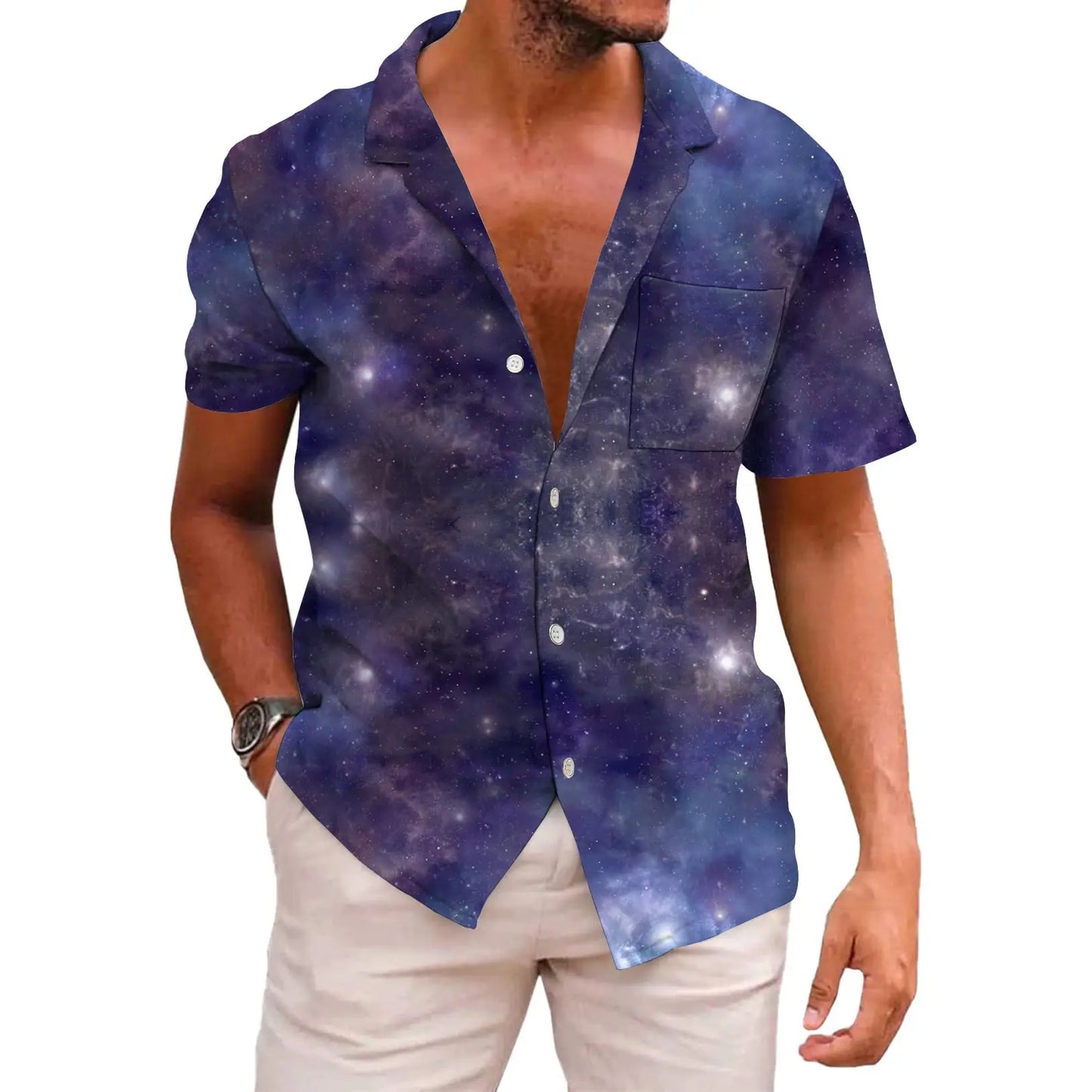 Men's Casual Button-Down Shirts Hawaiian Shirt Short Sleeves