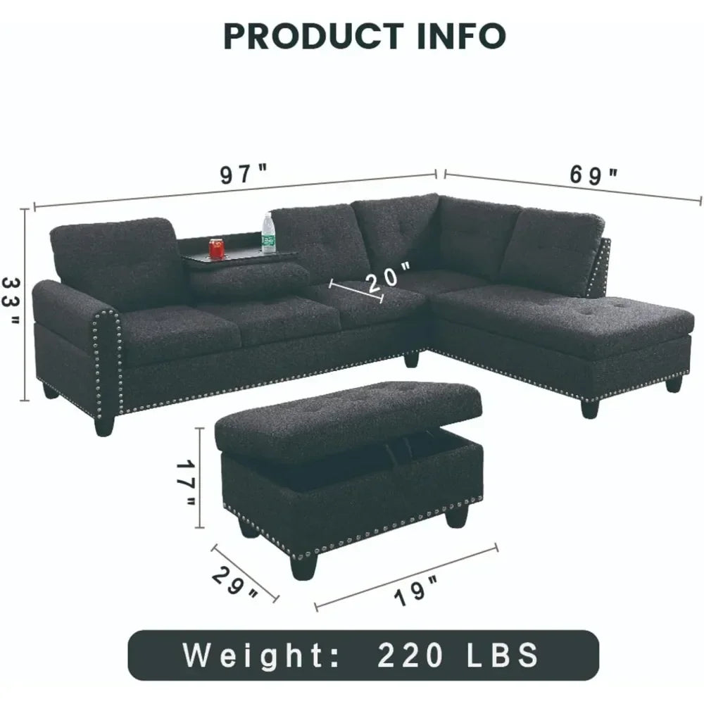 L Shaped Sofa Modern Sectional Couches