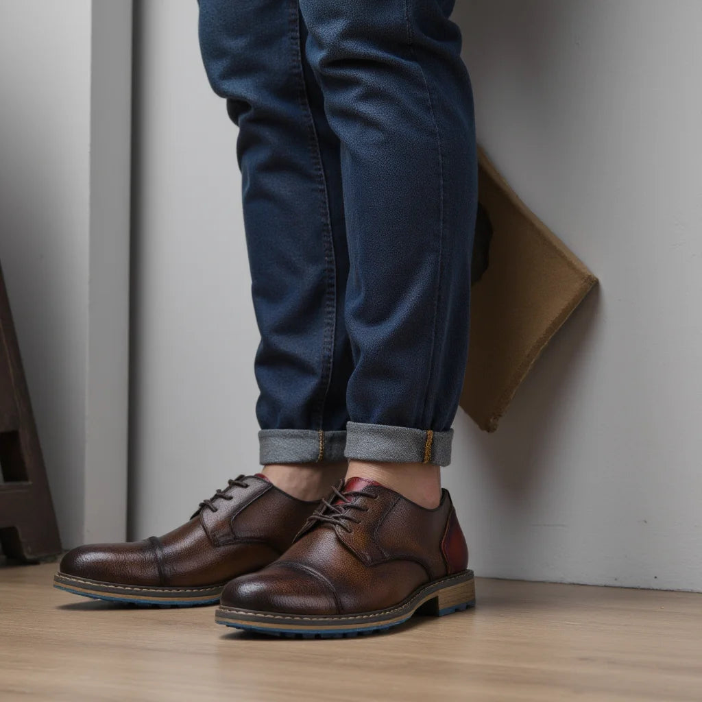 Retro Men Derby Shoes