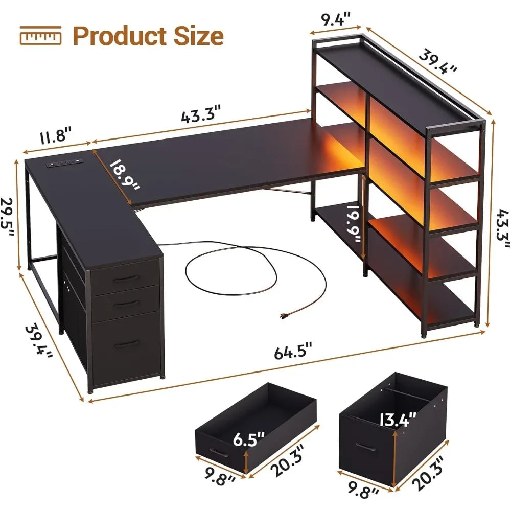L-shaped Gaming Table,