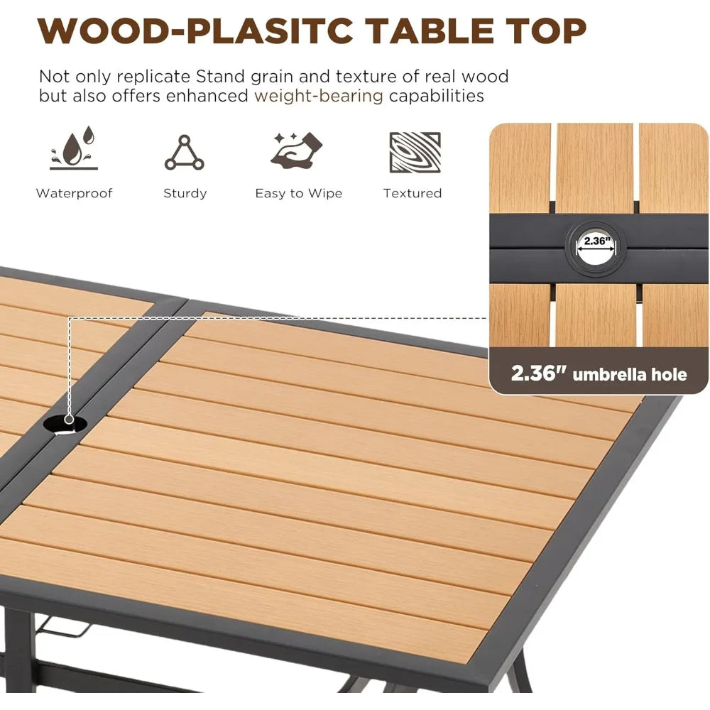 7-Piece All-Weather Rattan Patio Dining Set