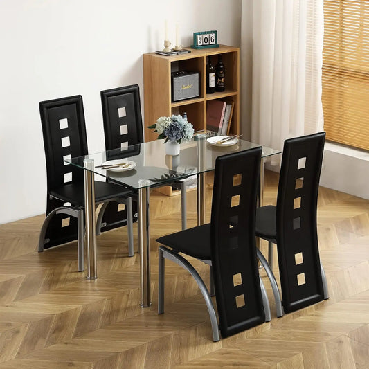 Modern Dining Table Set for 4 5-Piece Kitchen Table Set