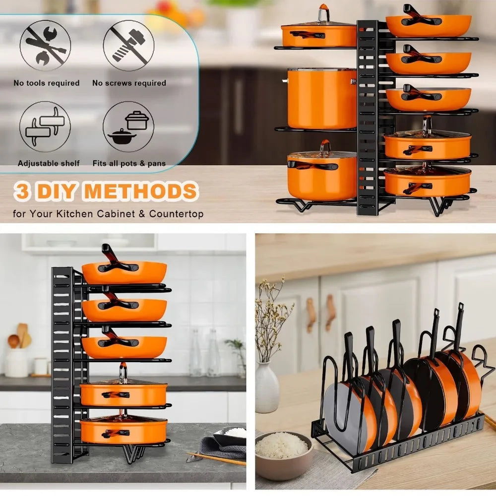 2 Pack Pot and Pan Rack,