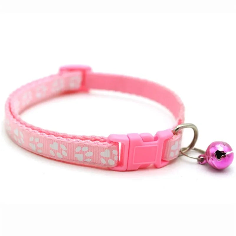 Fashion Rainbow Flower Cat Collar With Bell Kitten Puppy Necklace Adjustable Buckle Lace Kitten Collar Dog Accessories