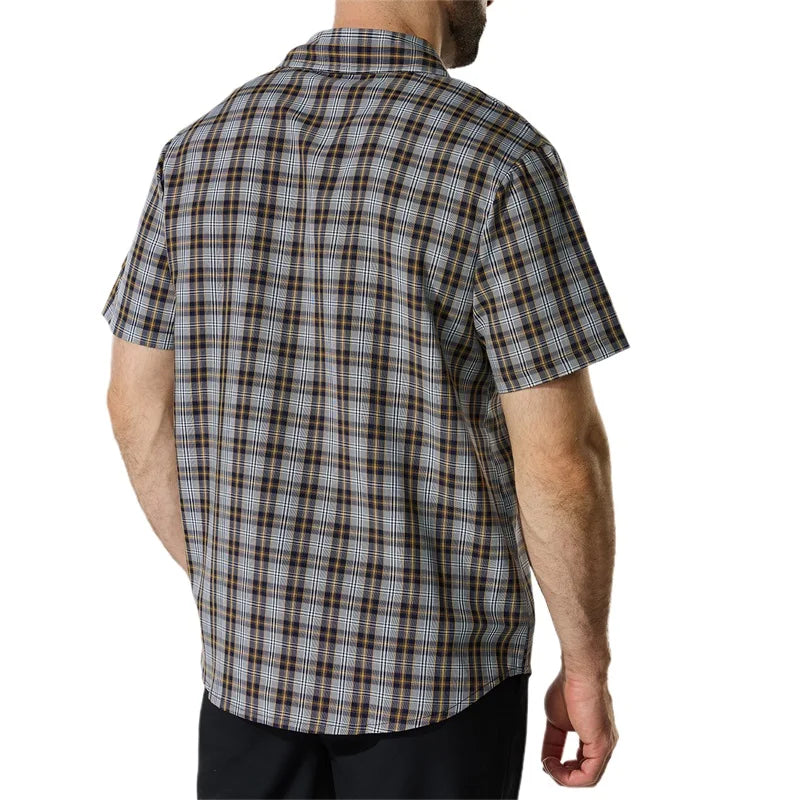 Men s Plaid Short Sleeve Button Down Shirt
