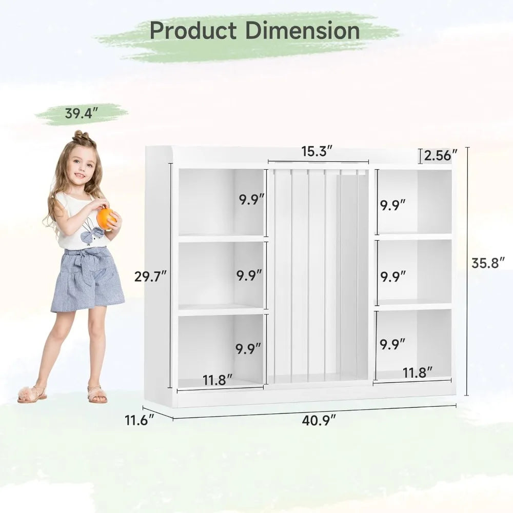 Toddler Stuffed Animal Zoo, Toy Storage Organizer for Playroom, Plush Toy Organizers and Storage, Book Shelf for Kids Rooms