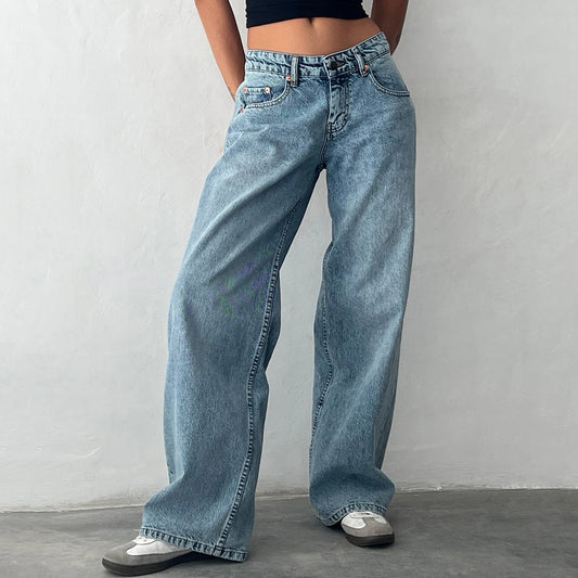 Y2K Baggy Jeans for Women Trendy Low Rise