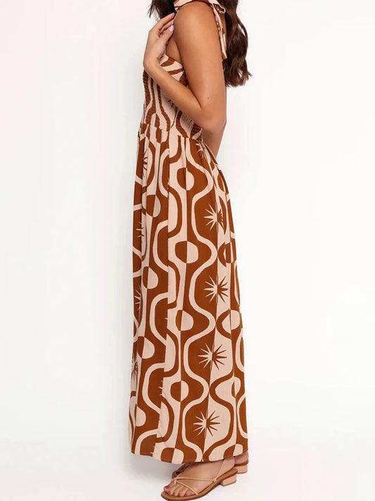 Floral Print Jumpsuit with Adjustable Shoulder Straps