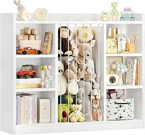 Toddler Stuffed Animal Zoo, Toy Storage Organizer for Playroom, Plush Toy Organizers and Storage, Book Shelf for Kids Rooms