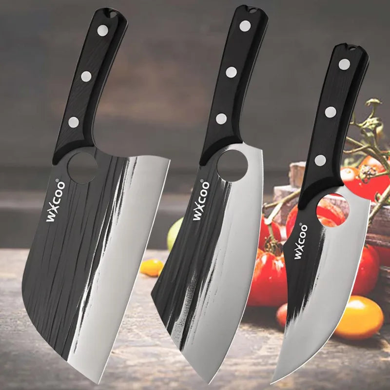 1-11PCS Kitchen Chef Knife Set Stainless Steel Sharp Multipurpose Utility Knife Professional Boning Vegetable Chopper Cutting