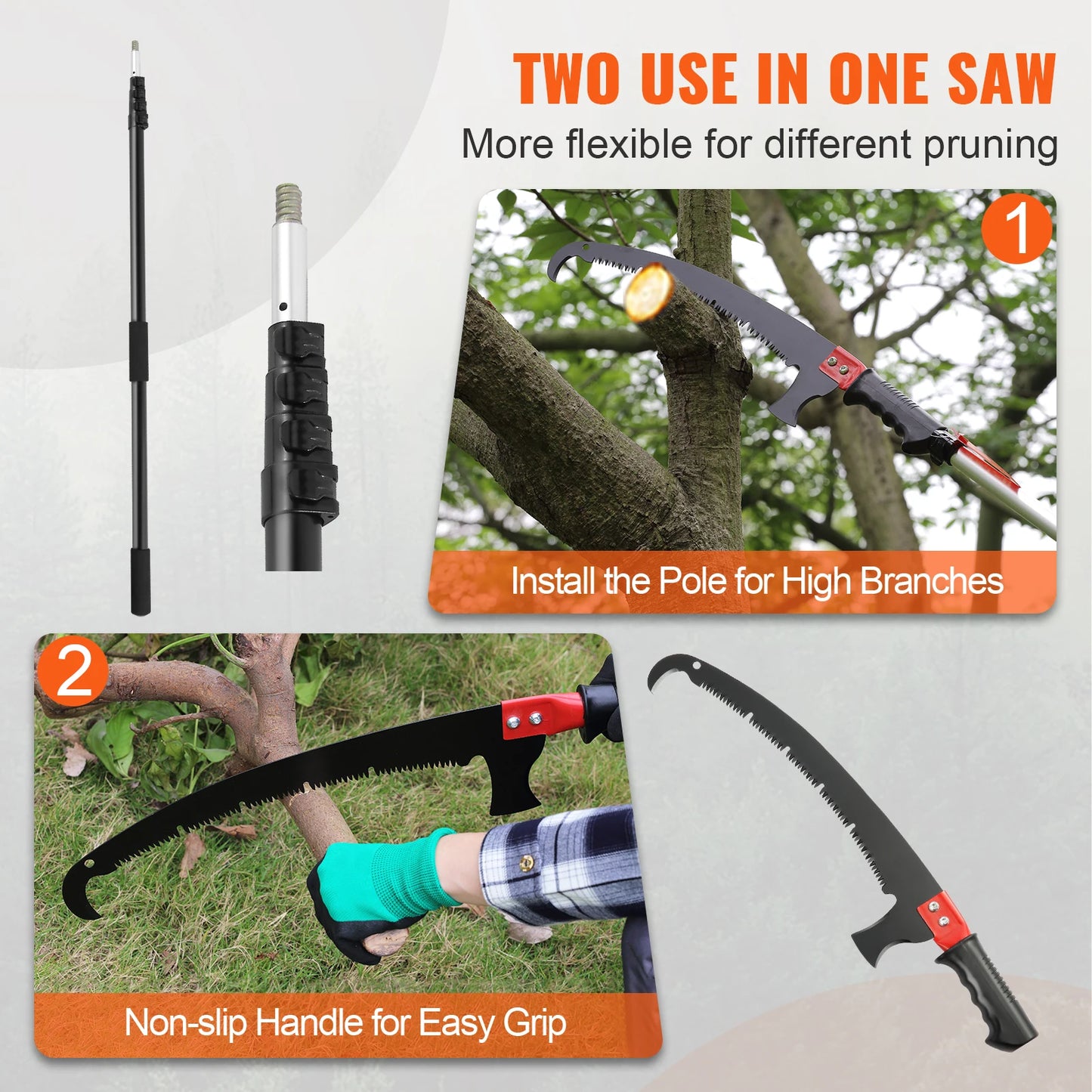 Manual Pole Saw Extendable Tree Pruner