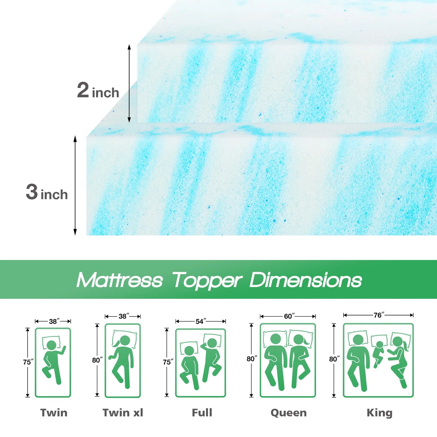 Memory Foam Mattress Topper