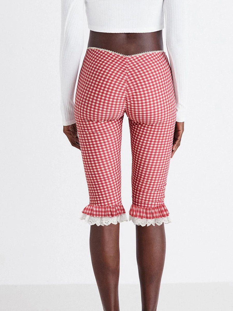 Women s Plaid Capri Pants
