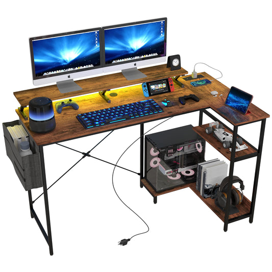 58" Reversible L Shaped Computer Desk