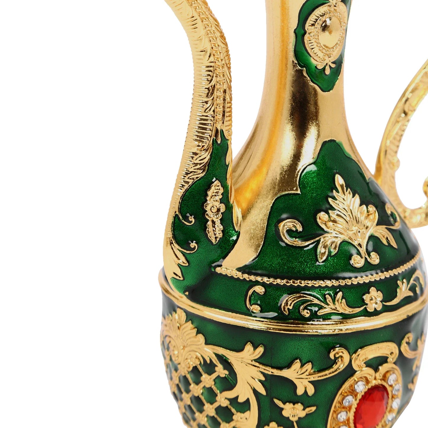 Golden Green Tea Set (one Po+Six Cups+One tray), Multi-functional Retro Türkiye Drinking Set-No Assembly Required, Easy To Clean