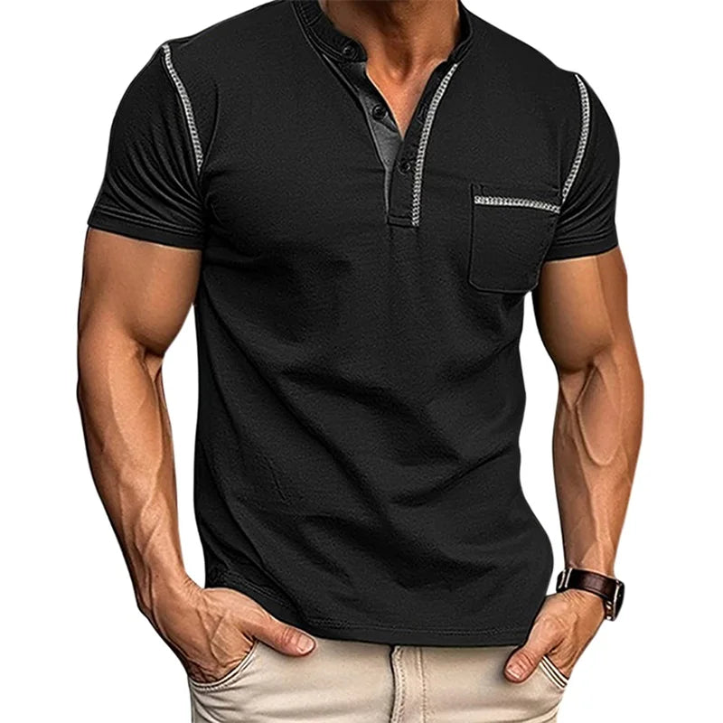 Men s Lightweight V-Neck T-Shirt Breathable  Fit Short Sleeve