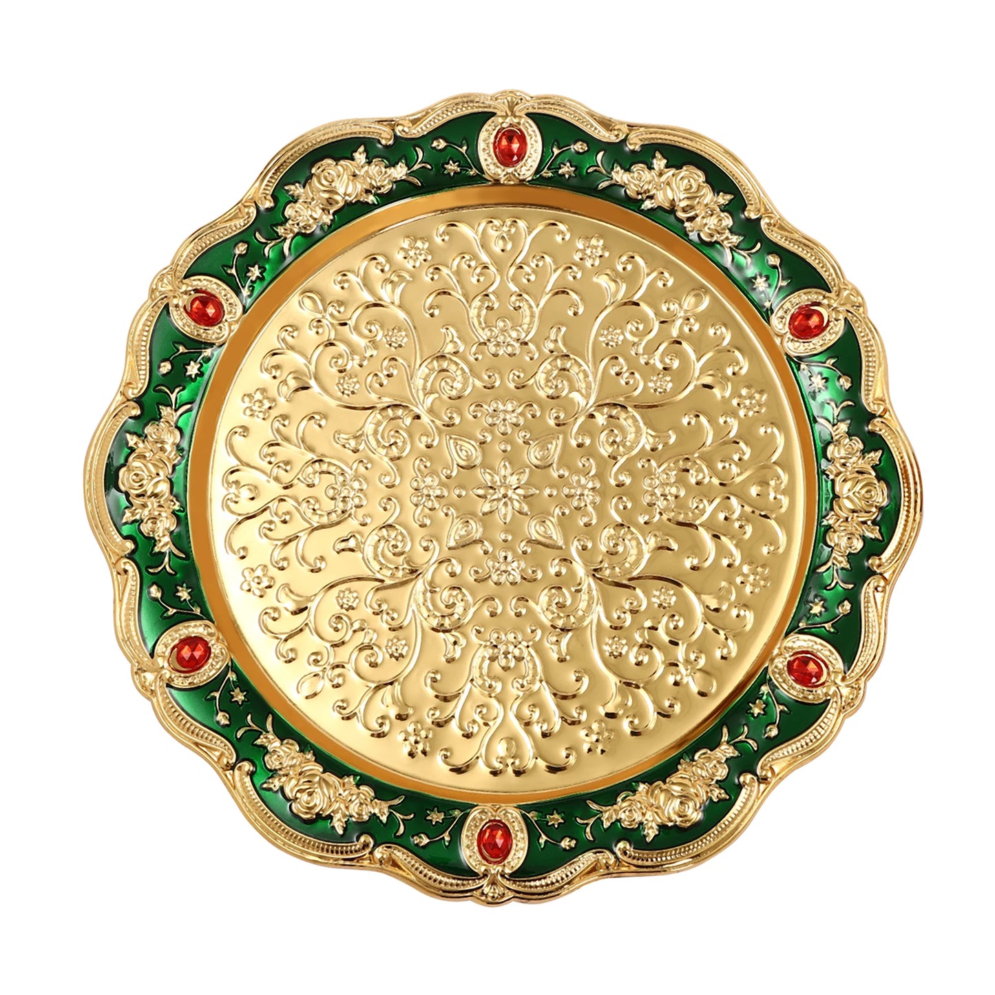 Golden Green Tea Set (one Po+Six Cups+One tray), Multi-functional Retro Türkiye Drinking Set-No Assembly Required, Easy To Clean