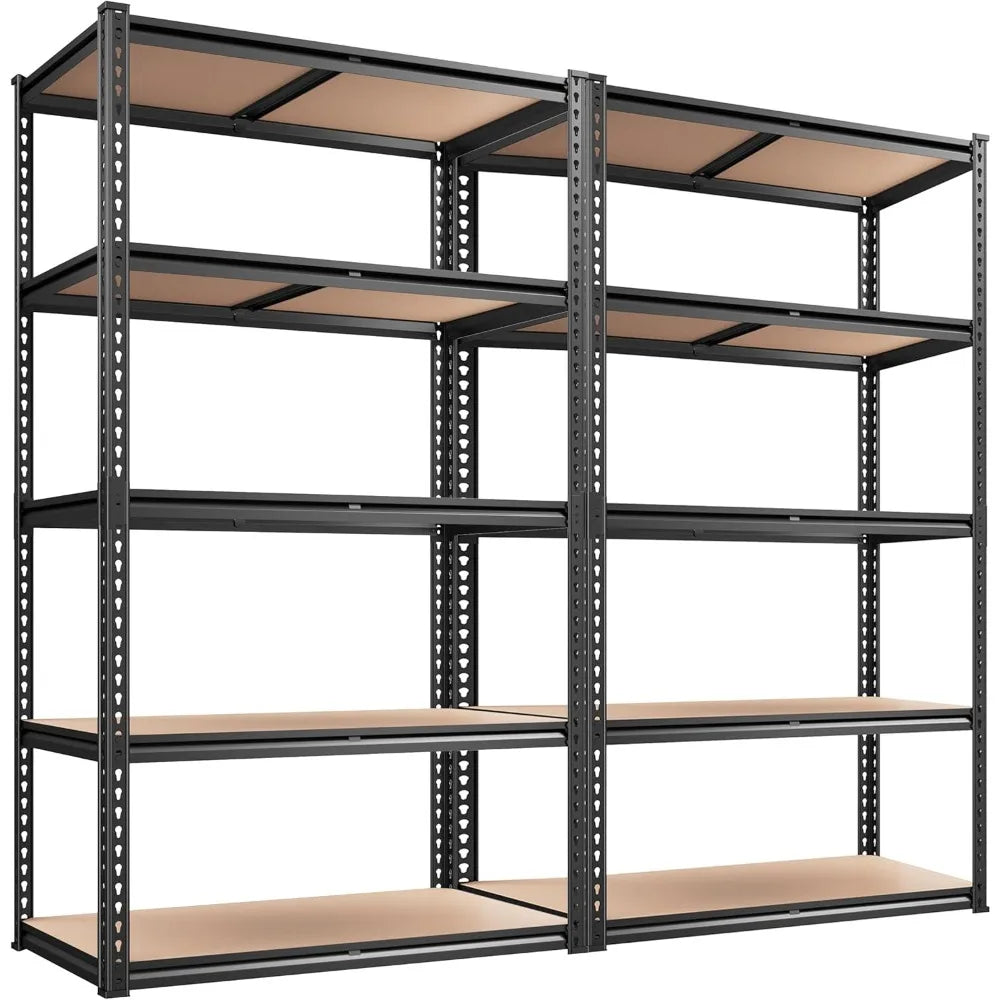 5-Tier Heavy Duty Adjustable Metal Shelving Unit, 2020LBS Capacity, Garage, Pantry, Closet, Industrial Style
