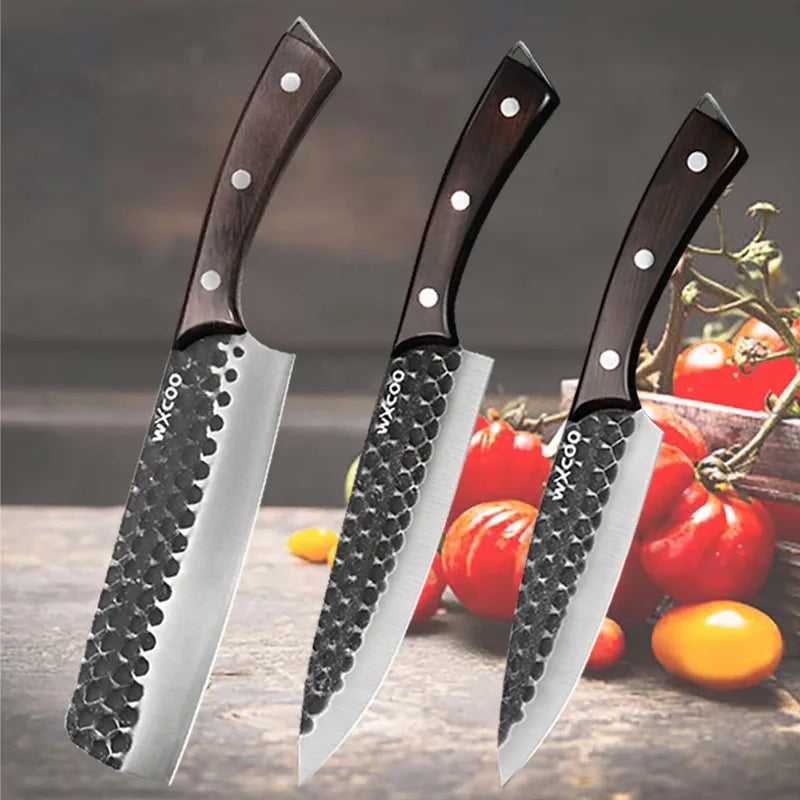 1-11PCS Kitchen Chef Knife Set Stainless Steel Sharp Multipurpose Utility Knife Professional Boning Vegetable Chopper Cutting