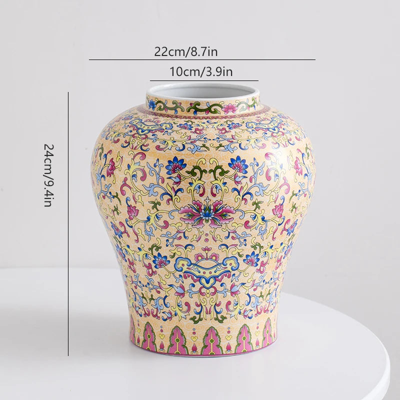 Chinese blue-and-white porcelain vintage ceramic vase for  flower arrangement