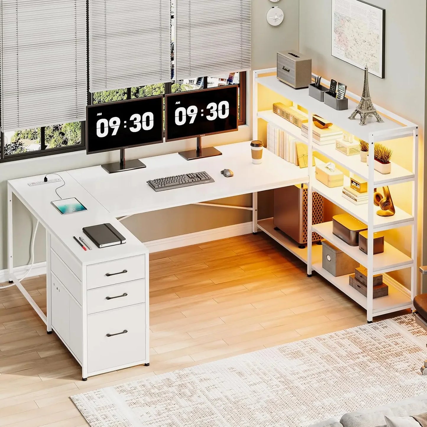 L-shaped Gaming Table,