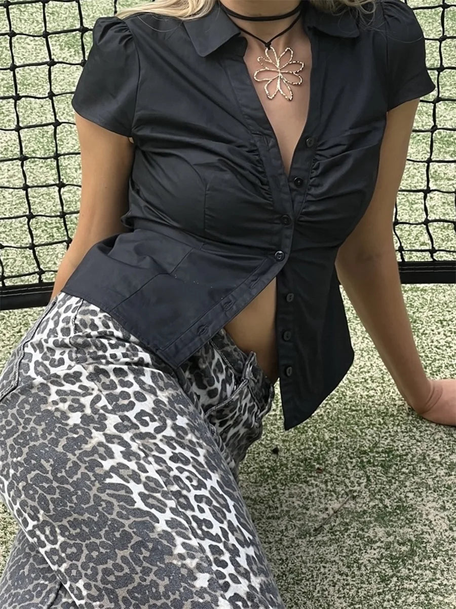 Women s Short Sleeve Plaid Shirt