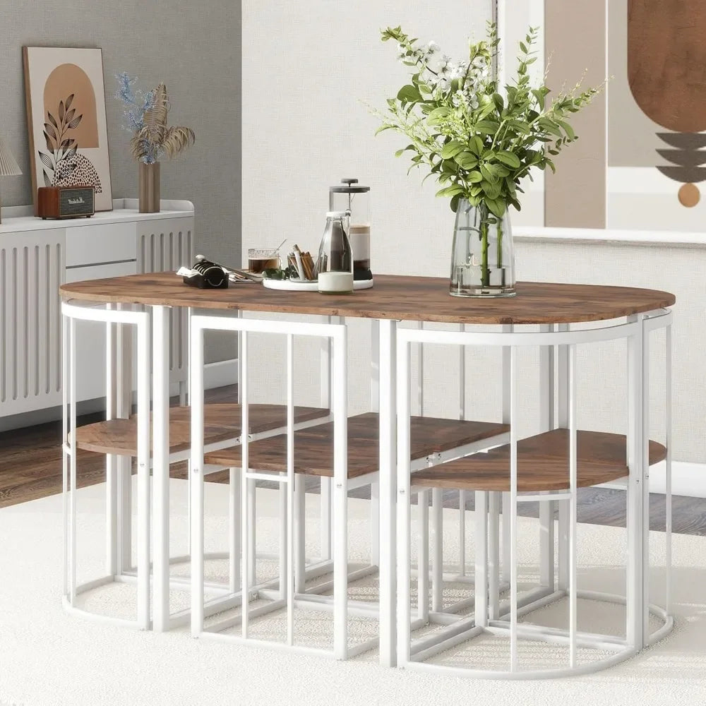 Modern 7 Piece Dining Room Table and Chairs