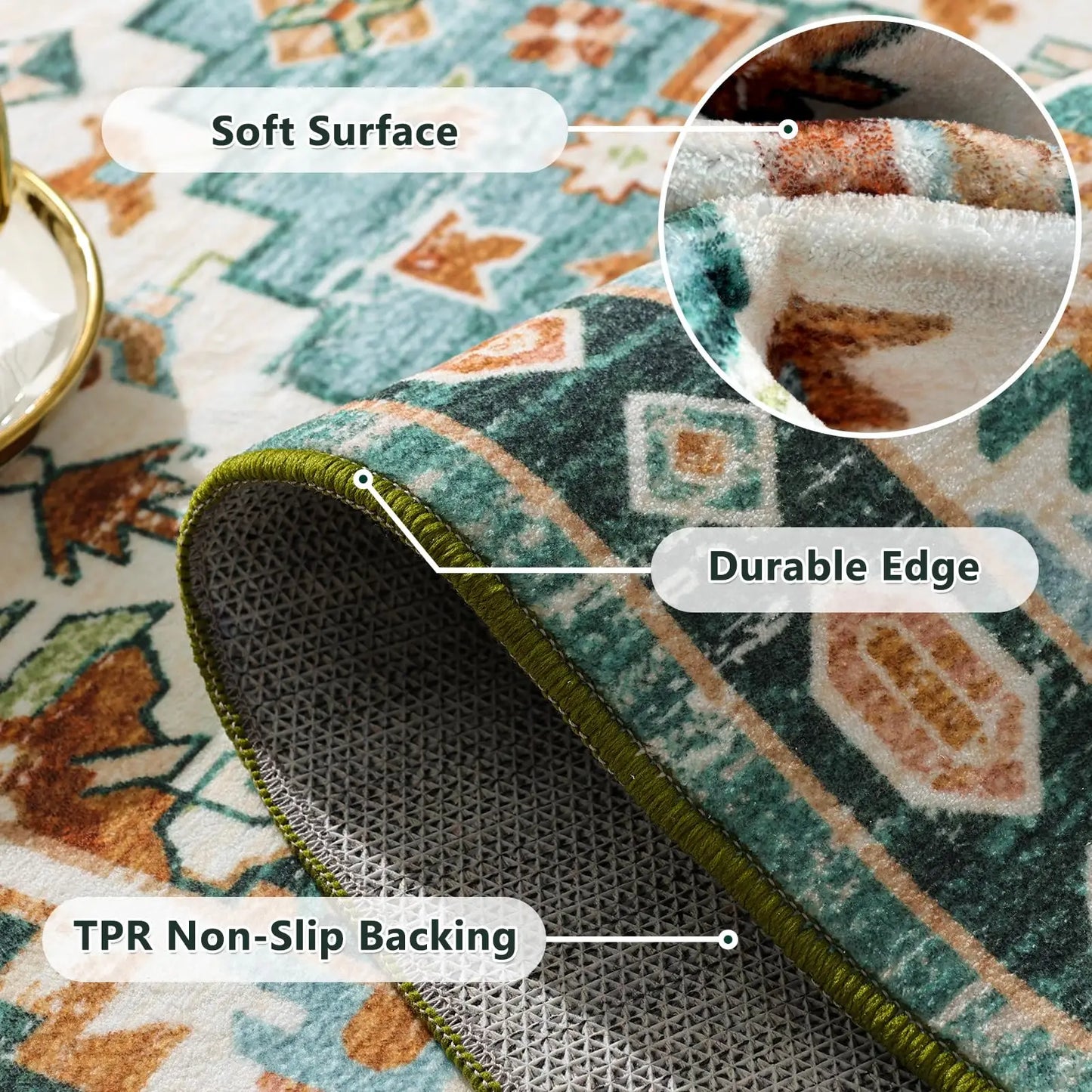 Area Rug,Washable Rug Office,
