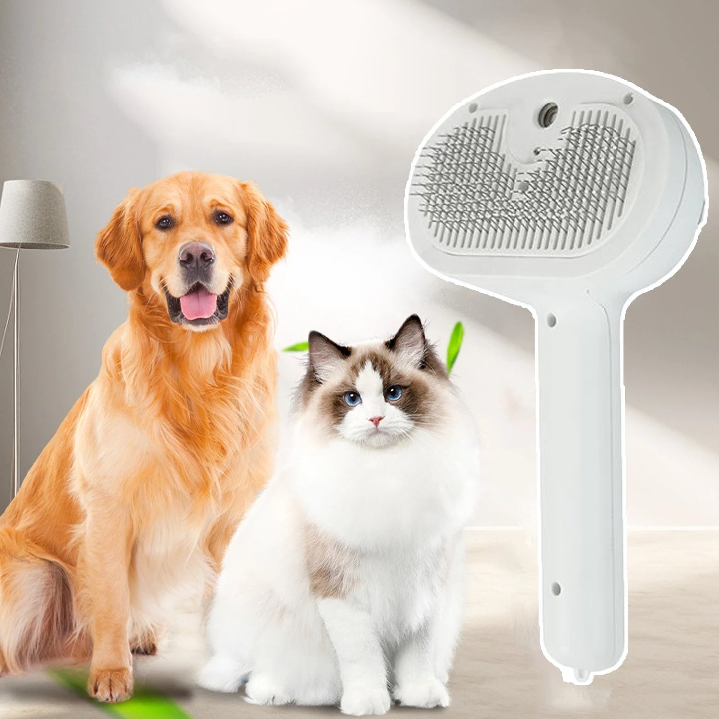 3 In 1 Self Cleaning Steamy Pet Brush -