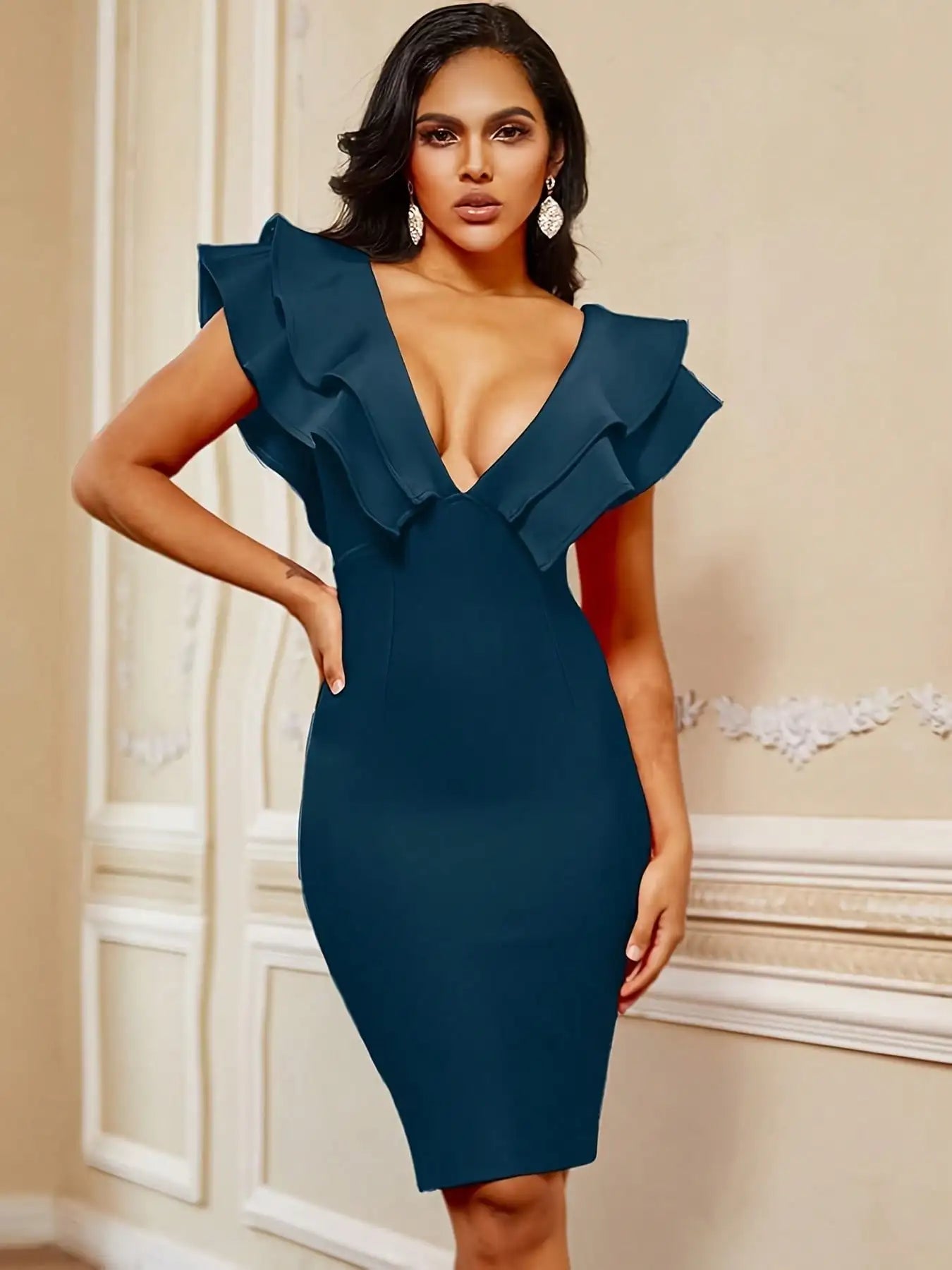 Bandage Dress Black Bodycon Dress Evening Party Elegant Sexy