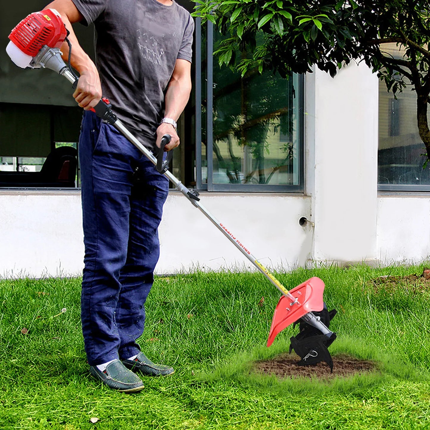 Weeding Tiller 6500 Rpm 42 7cc Gas Power