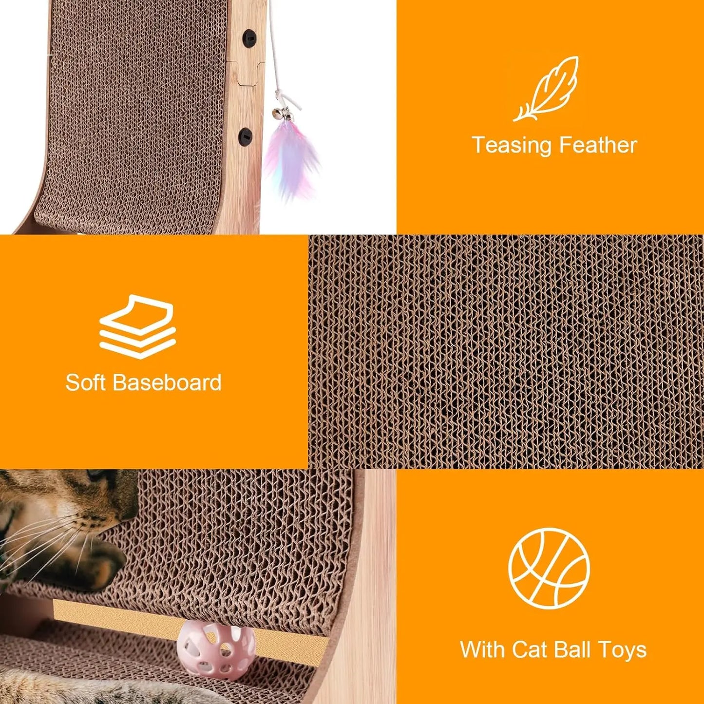 L Shape Cat Scratcher, 23.6 Inch Cat Scratchers