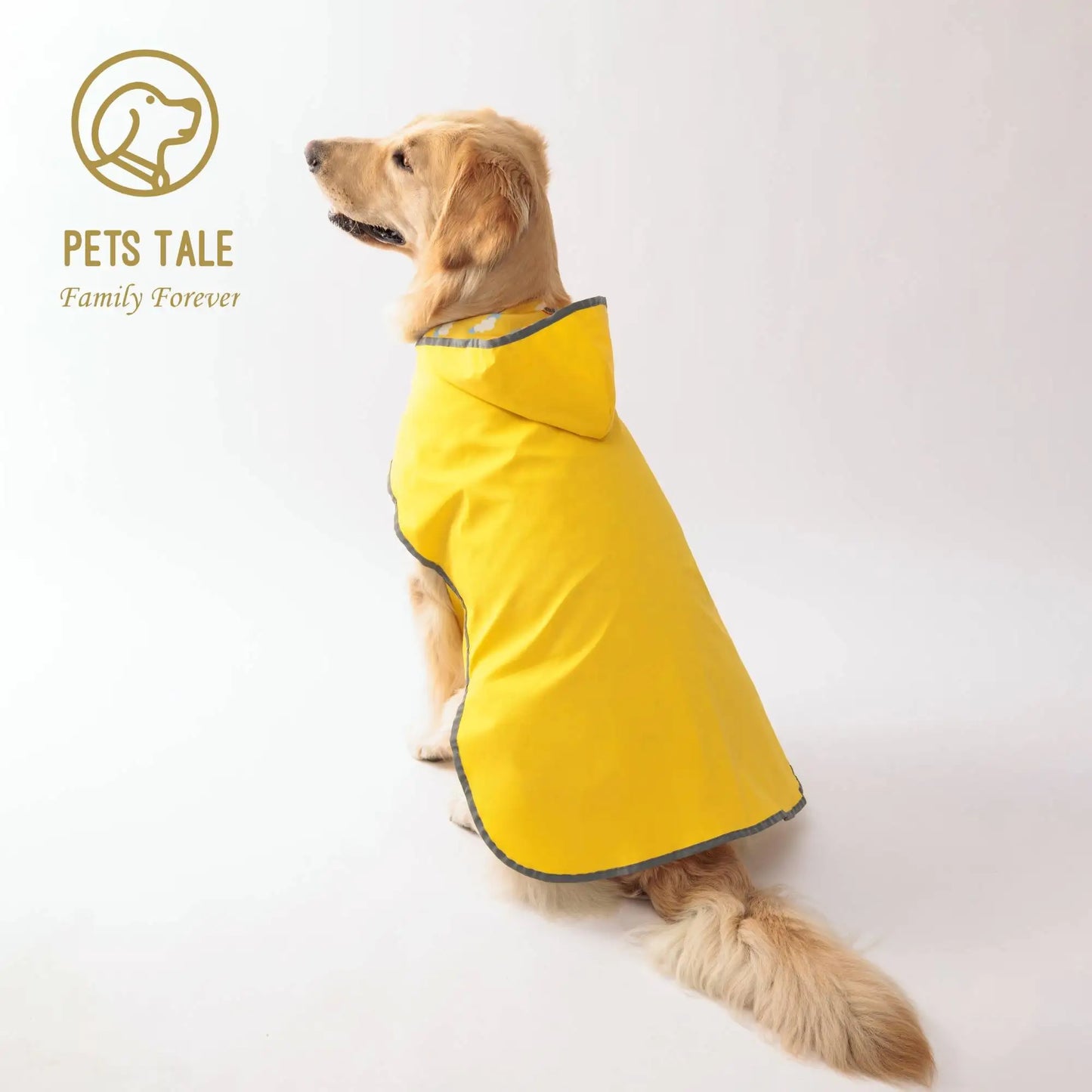 All Weather Dog Raincoat: Dual-sided Waterproof Coat with Polyester Fiber PU Coating and Quick-Adjust Velcro Closure