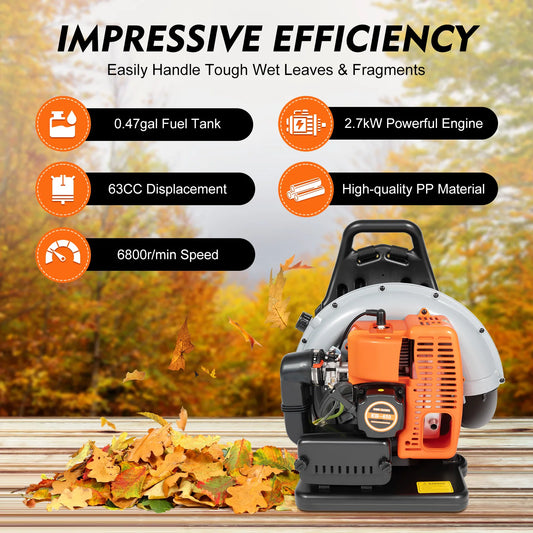 65CC 2 Stroke Petrol Backpack Leaf Blower