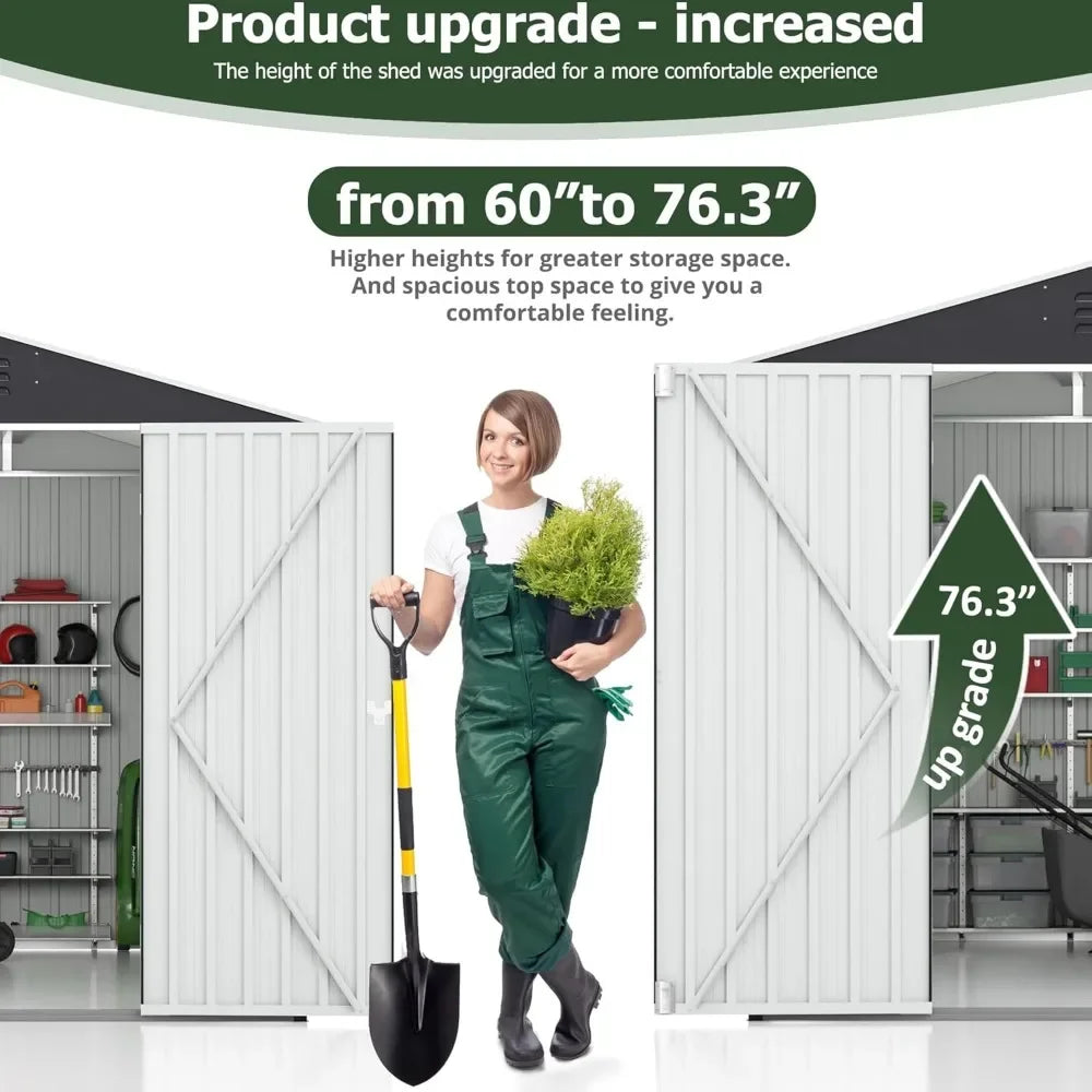 8x12 FT Outdoor Storage Shed,