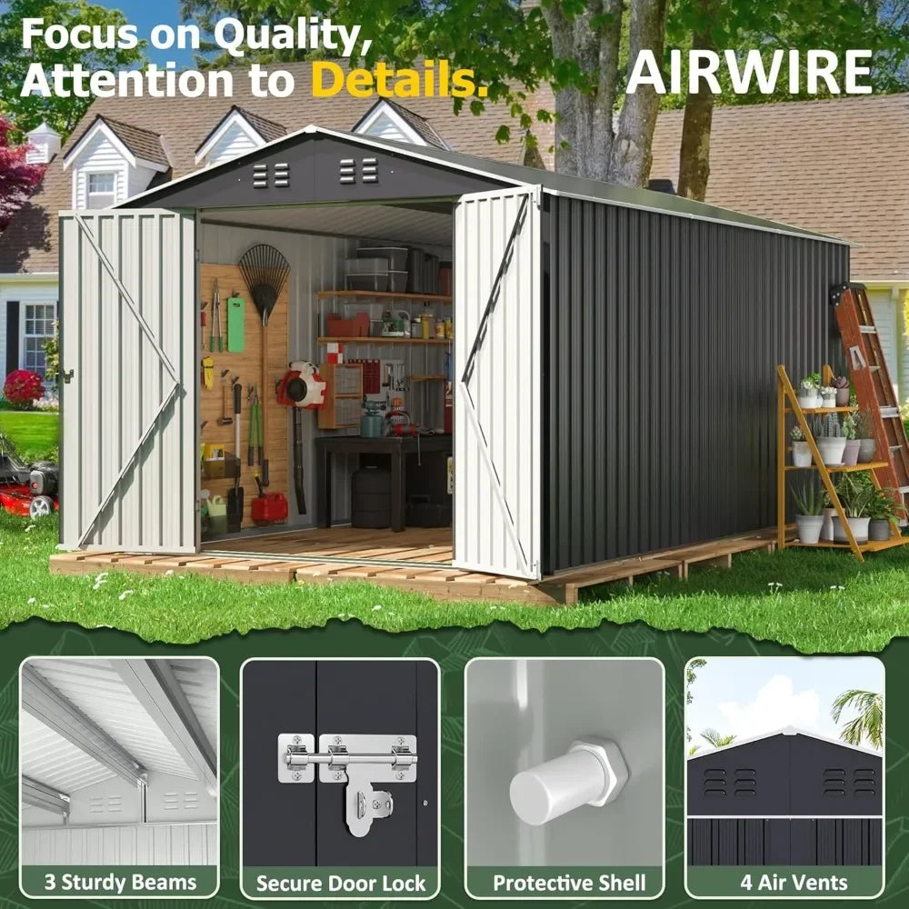 8x12 FT Outdoor Storage Shed,