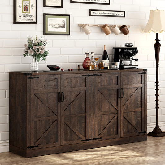 Buffet Cabinet Coffee Bar Cabinet with Drawers & Doors