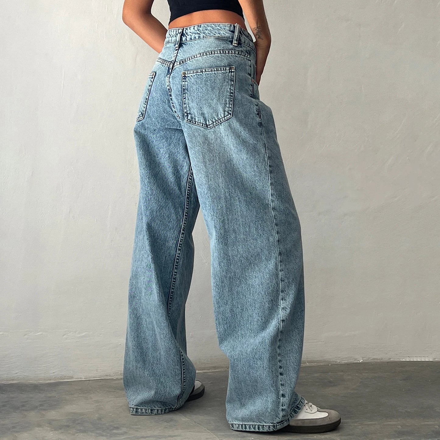 Y2K Baggy Jeans for Women Trendy Low Rise