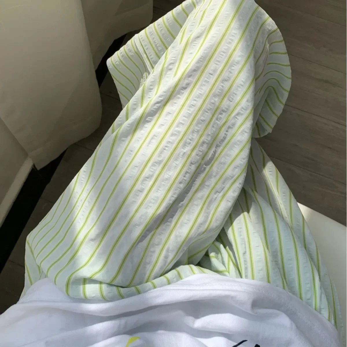 Casual Striped  Drawstring Straight Pant  Women Loose Holiday Pants Preppy Sweet Pink High Waist Office Trousers